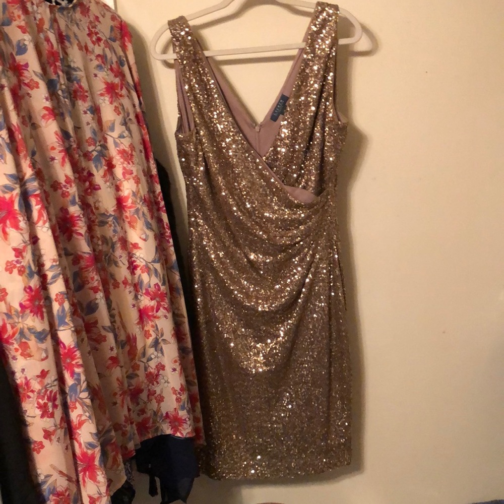 Ralph Lauren Gold Sequined Dress